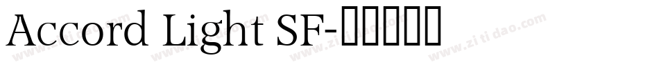 Accord Light SF字体转换